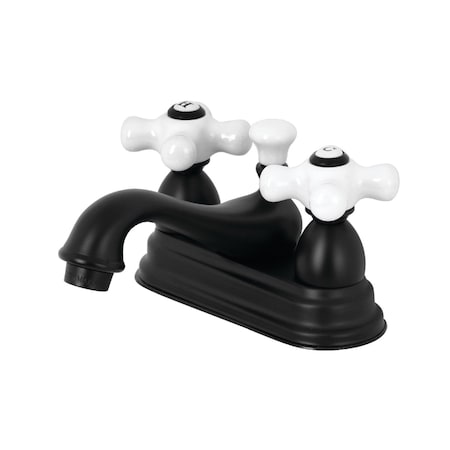 Kingston Brass KS3600PX 4" Centerset Bathroom Faucet, Matte Black KS3600PX